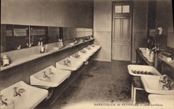 VINTAGE POSTCARD Sanatorium De Seyssuel Wash-hand basins