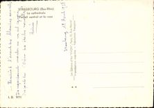 POSTAL MODERNA Estrasburgo la puerta central de la catedral y la Rose