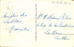 POSTAL de la VENDIMIA Sables d'Olonne el terraplén