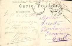 VINTAGE POSTCARD Sermaize Les Bains the Street De Cheminon after the Militaria bombardment