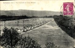 VINTAGE POSTCARD Sathonay Overall picture Of the Militaria Military camp
