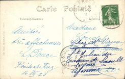 VINTAGE POSTCARD Strong current Of Center the Lighthouse Of the Old woman