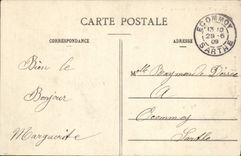 VINTAGE POSTCARD Mourmelon Camp Of Trawl-nets Militaria Butterfly