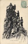 VINTAGE POSTCARD At the Summit Alpinism