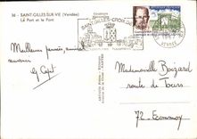 MODERN CARD Holy Gilles On Life the Port And the Bridge Boats