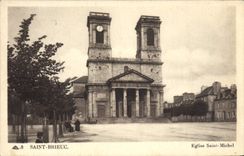 VINTAGE POSTCARD Holy Brieuc Church Saint Michel