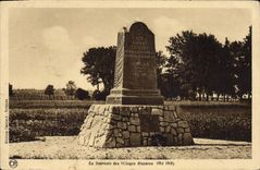 VINTAGE POSTCARD In Remembering Of Vlilages Disappeared Militaria