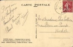 VINTAGE POSTCARD In Remembering Of Vlilages Disappeared Militaria