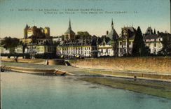 VINTAGE POSTCARD Saumur the Castle the Church Saint Pierre