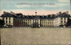 VINTAGE POSTCARD Saumur School Of Application Of Cavalry