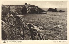 VINTAGE POSTCARD St Pierre Quiberon Points observatory
