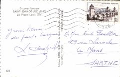 MODERN CARD Holy Jean De Luz the Place Louis XIV