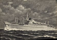 VINTAGE POSTCARD Neptunia Boat