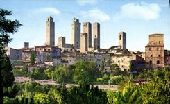MODERN CARD Citta Di Gimignano Panorama