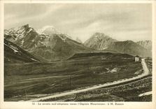 CPA La Strada Sull Altipiano Verso I'Ospizio Mauriziano