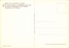 VINTAGE POSTCARD Strada Sull Altipiano Back I' Ospizio Mauriziano