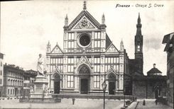 VINTAGE POSTCARD Firenze Chiesa S Croce