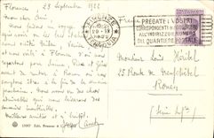 VINTAGE POSTCARD Firenze Piazza S Firenze E Palazzo del Bargello