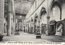 CPA Firenze Interno Della Chiesa di S Croce