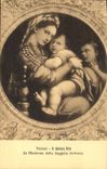 VINTAGE POSTCARD Firenze the Madonna Della Seggiola Raffaello