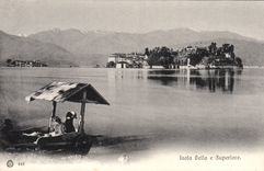 VINTAGE POSTCARD Isola Bleated E Superiore