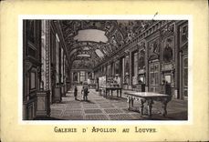 CPA Paris Galerie A Apollon Au Louvre