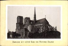 CPA Paris Abside Et Cote Sud De Notre Dame