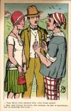 VINTAGE POSTCARD You Must Be bored In your farm isolee Folklore