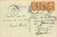 VINTAGE POSTCARD Bernieres the Street Of the Elms