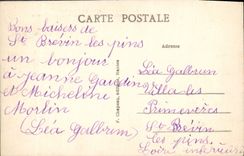 Pinos santos de Brevin de la POSTAL de la VENDIMIA Saint el Cristóbal al principio para el barco del Saint Nazaire