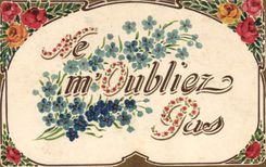 VINTAGE POSTCARD Fantasy Flowers Moubliez Pus