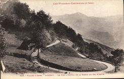VINTAGE POSTCARD Valle D' Aure Arreau the Horseshoe Of the Road Of the Collar of Aspin
