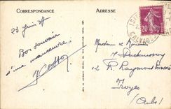 Puente de D Isigny de los alrededores de la POSTAL de la VENDIMIA de Vey que separa el Apple-brandy del canal inglés