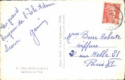 MODERN CARD Isle Adam the Edges De I' Oise