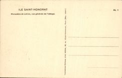 VINTAGE POSTCARD Island Saint Honorat Monastery De Lerins View of the abbey