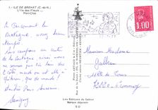 MODERN CARD Island De Brehat the Island Of the Flowers Closed Port