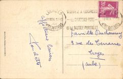 VINTAGE POSTCARD Heavy View On the Basilica of the road of Pau