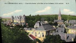 VINTAGE POSTCARD Langeais View And the Castle