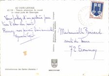 POSTAL MODERNA con el piloto reservado el país de Landais de la llave principal este viejo bien de Gascogne