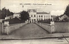 VINTAGE POSTCARD Louhans Elementary School Boys