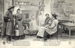 CPA Notre Limousin La Veillee Folklore