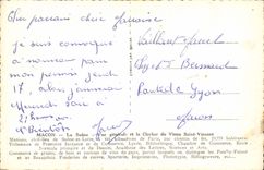 VINTAGE POSTCARD Mason the Saone View And the Bell-tower Of the Old Vincent Saint