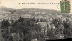VINTAGE POSTCARD Mortain View Taken Of the Rock Flaring