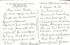 POSTAL MODERNA Menton la playa cerca del casino