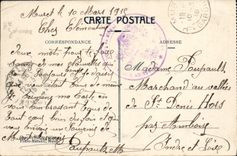 VINTAGE POSTCARD Interior Low wall of the church Jacques Saint