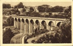 CPA Dinan Le Viaduc Sur La Rance Cachet Le Quiou 1951