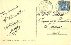 CPA Dinan Le Viaduc Sur La Rance Cachet Le Quiou 1951