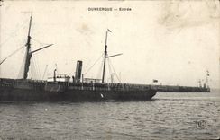 CPA Dunkerque Entree Bateau