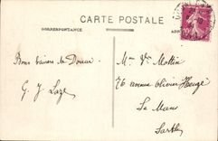 VINTAGE POSTCARD Douai Street De I' Universite the Belfry