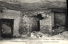 VINTAGE POSTCARD Cave Of the Dragon Entered of the 3 galleries corresponding to the French face Outches face the valley Fuller